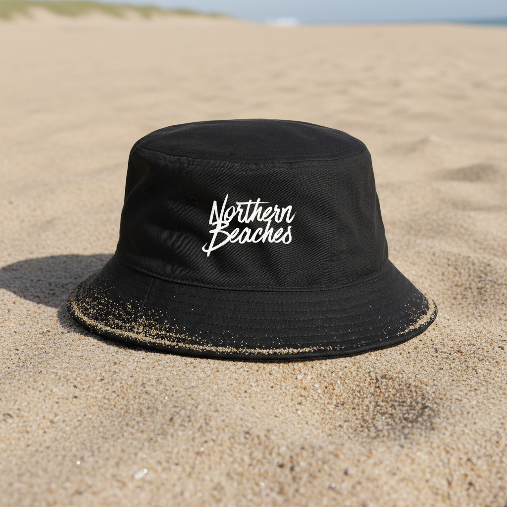 AS Colour Bucket Hat Northern Beaches white font 