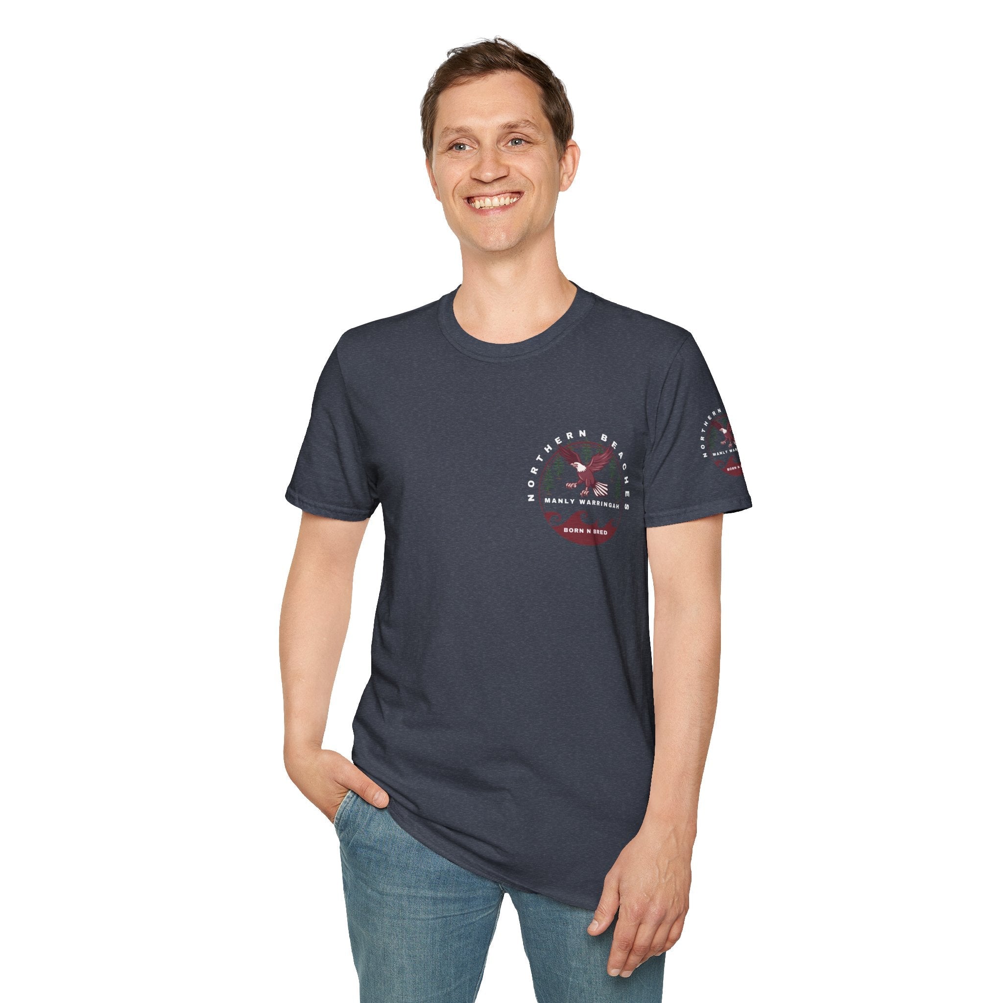 Manly Warringah Born and Bred Unisex T-Shirt Printify