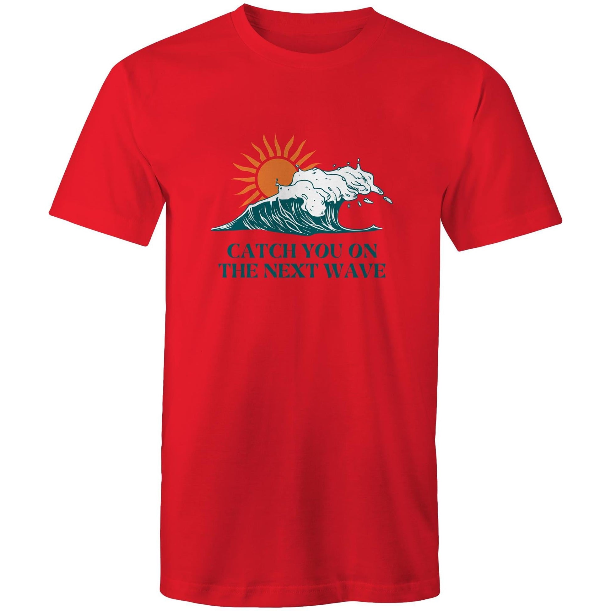 Mens T-Shirt Catch you on the next wave custom logo 