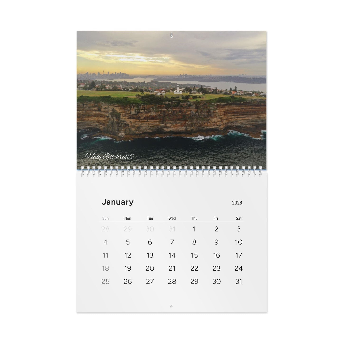 Sydney Harbour From Above Wall Calendar 2026 