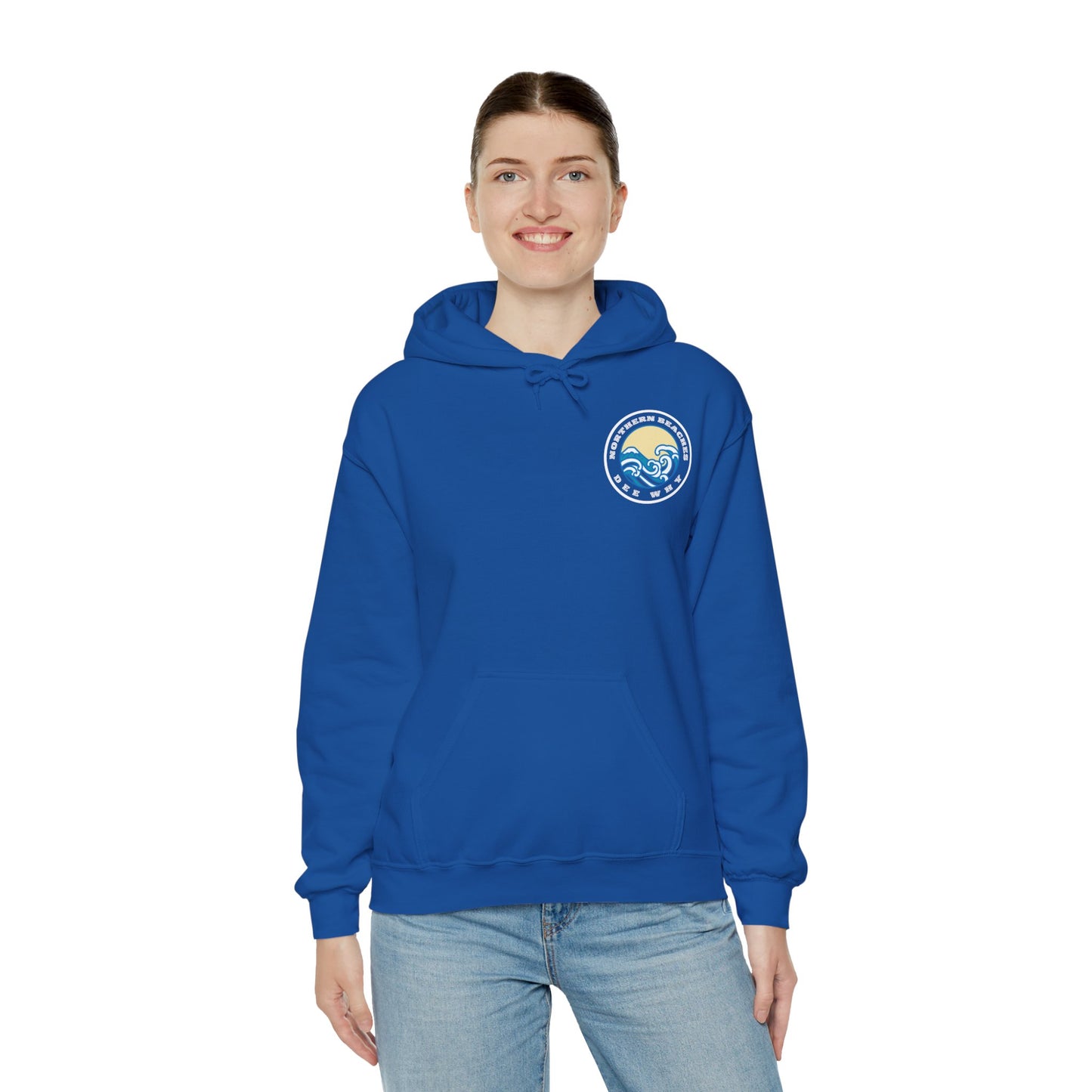 Lost Manly custom Northern Beaches Dee Why front and back logo edition Hoodie - Lost Manly Shop