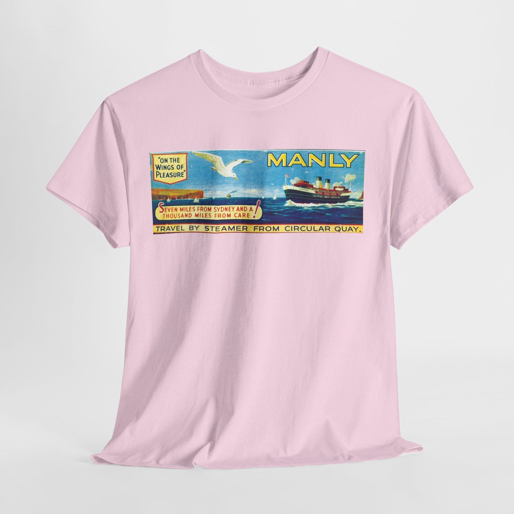 Vintage Travel Tee - Retro South Steyne Ferry Poster T-Shirt 