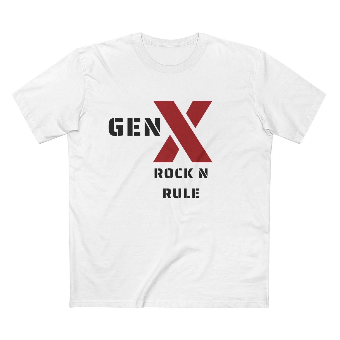 Gen X Rock n Rule Graphic Tee - Nostalgic Gen X T-Shirt, Vintage Style Tee, Gift for Generation X, Casual Wear, Retro Shirt 