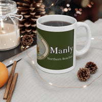 Ceramic Coffee Cups with Lost Manly Logo celebrating our 10 year anniversary Printify