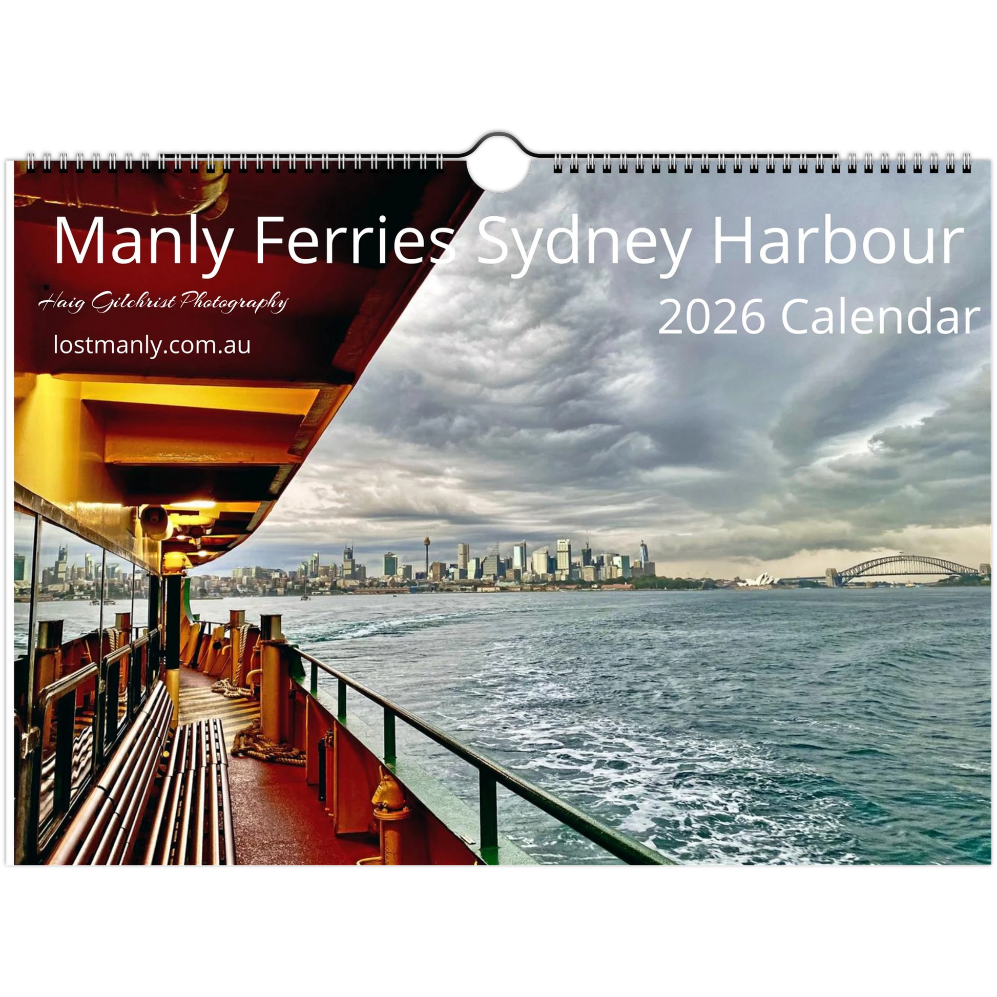 Manly Ferries on Sydney Harbour 2026 Wall Calendar 