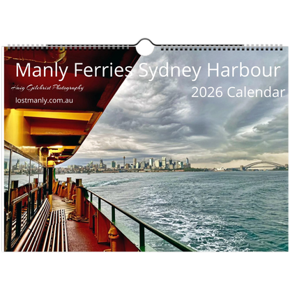 Manly Ferries on Sydney Harbour 2026 Wall Calendar 