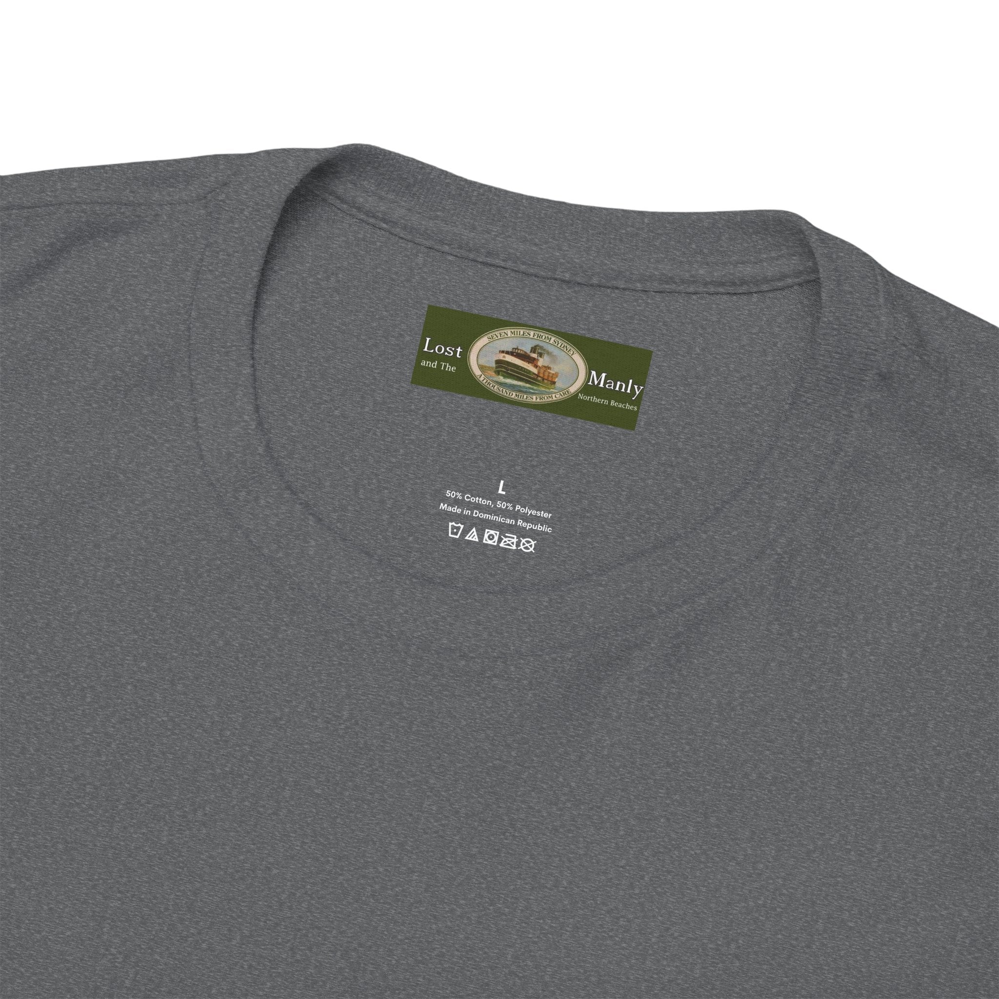 Heavy Cotton T-Shirt with free Canva custom designed logo front and back 