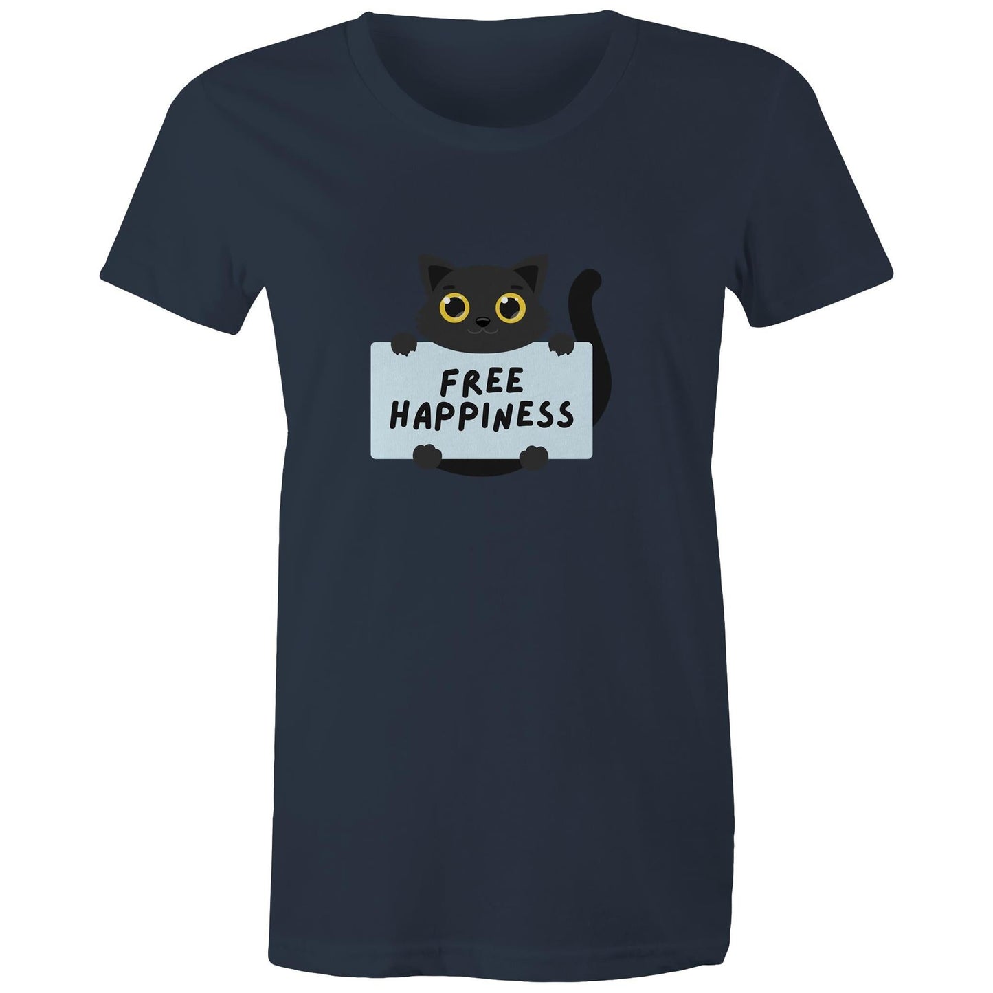 Women's Maple Tee Free Happiness Print 