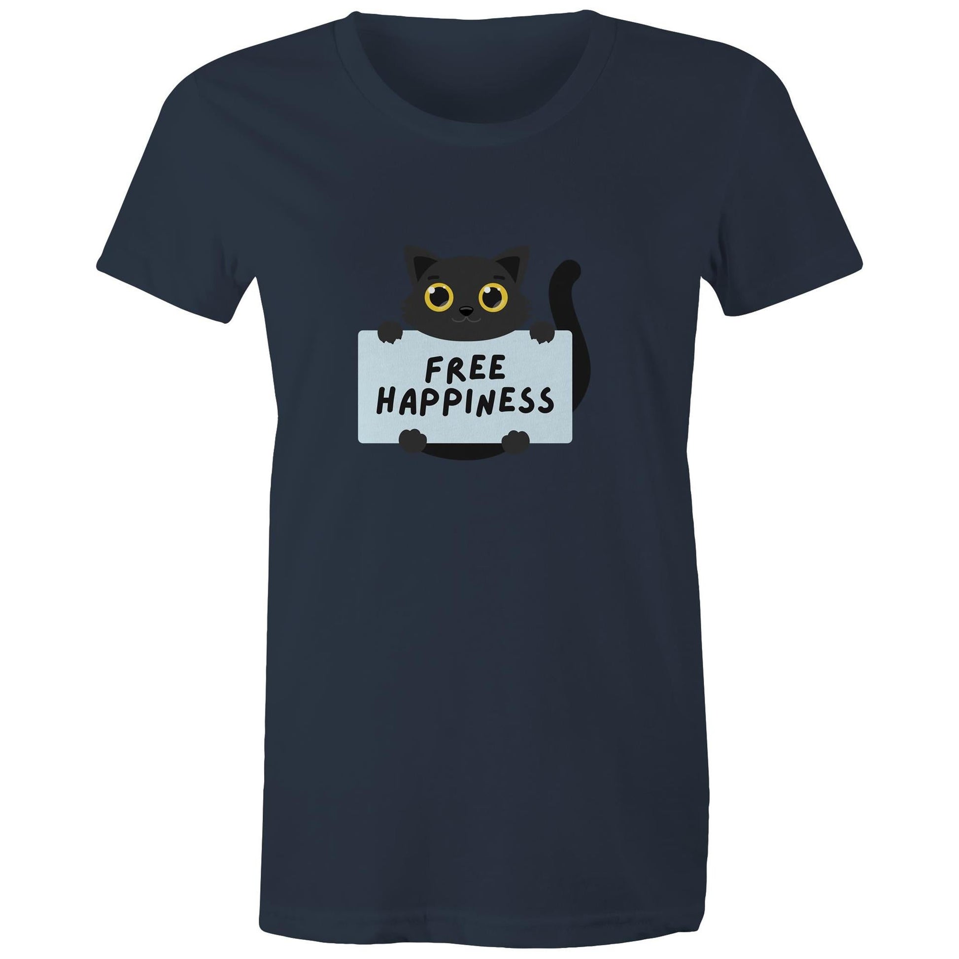 Women's Maple Tee Free Happiness Print 