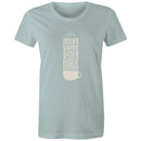 Women's Maple Tee Coffee Print 