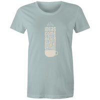 Women's Maple Tee Coffee Print 
