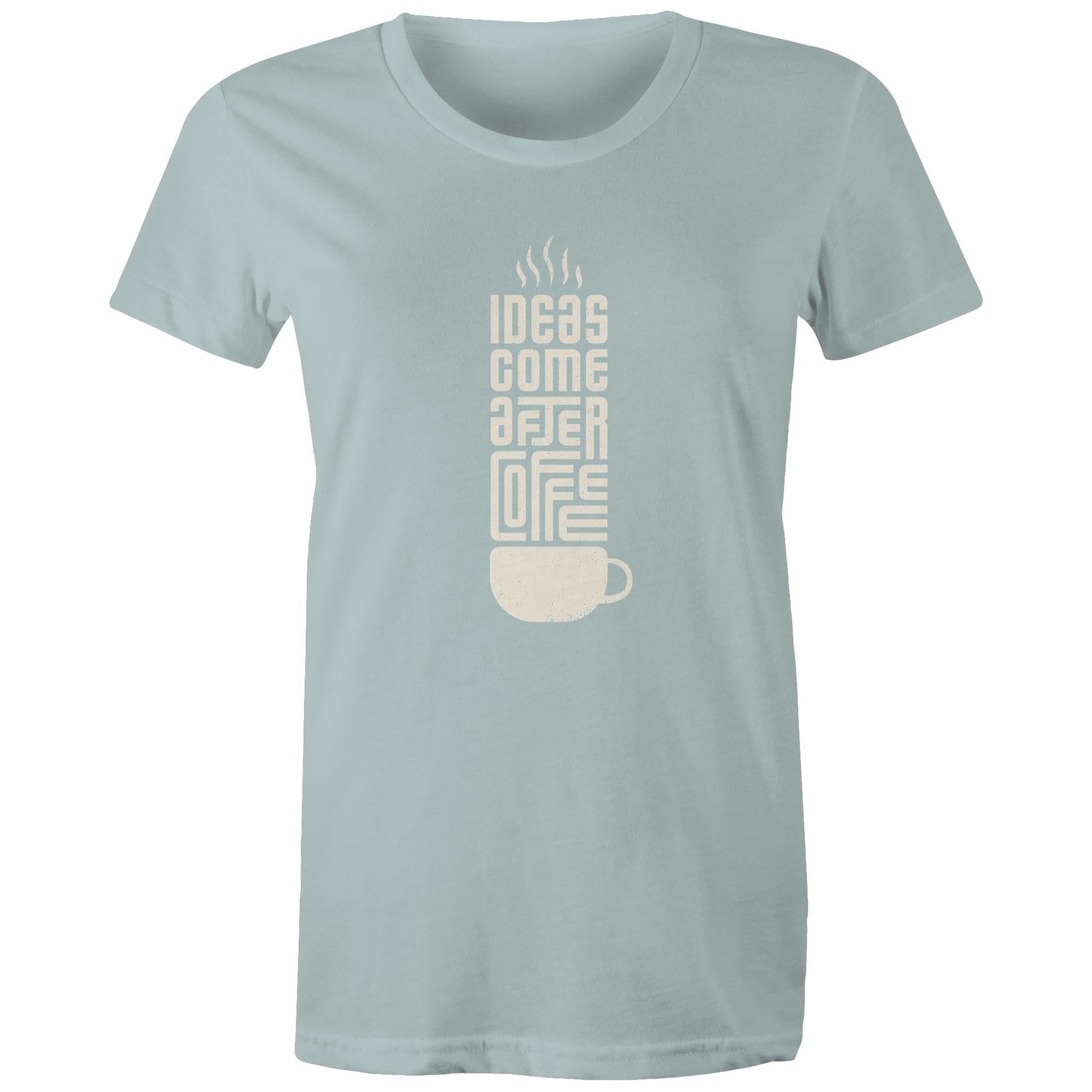 Women's Maple Tee Coffee Print 