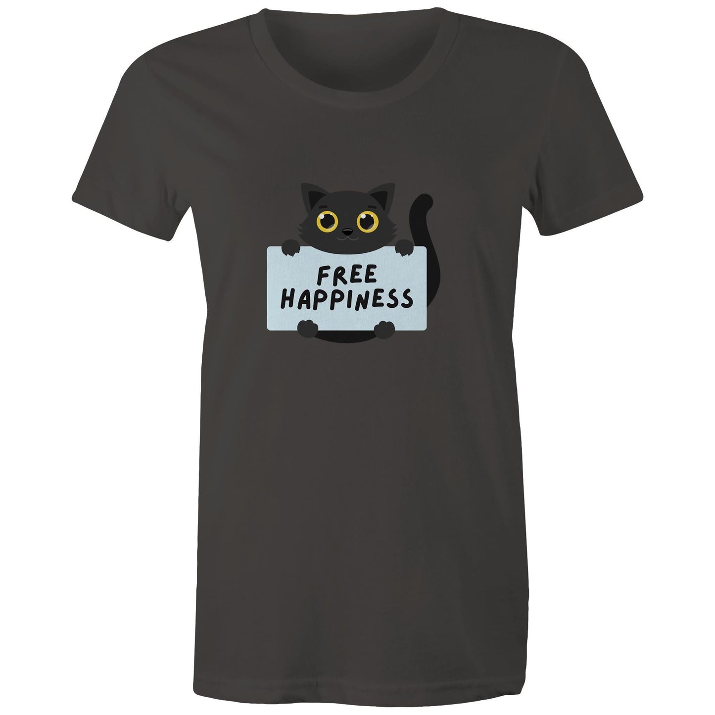 Women's Maple Tee Free Happiness Print 