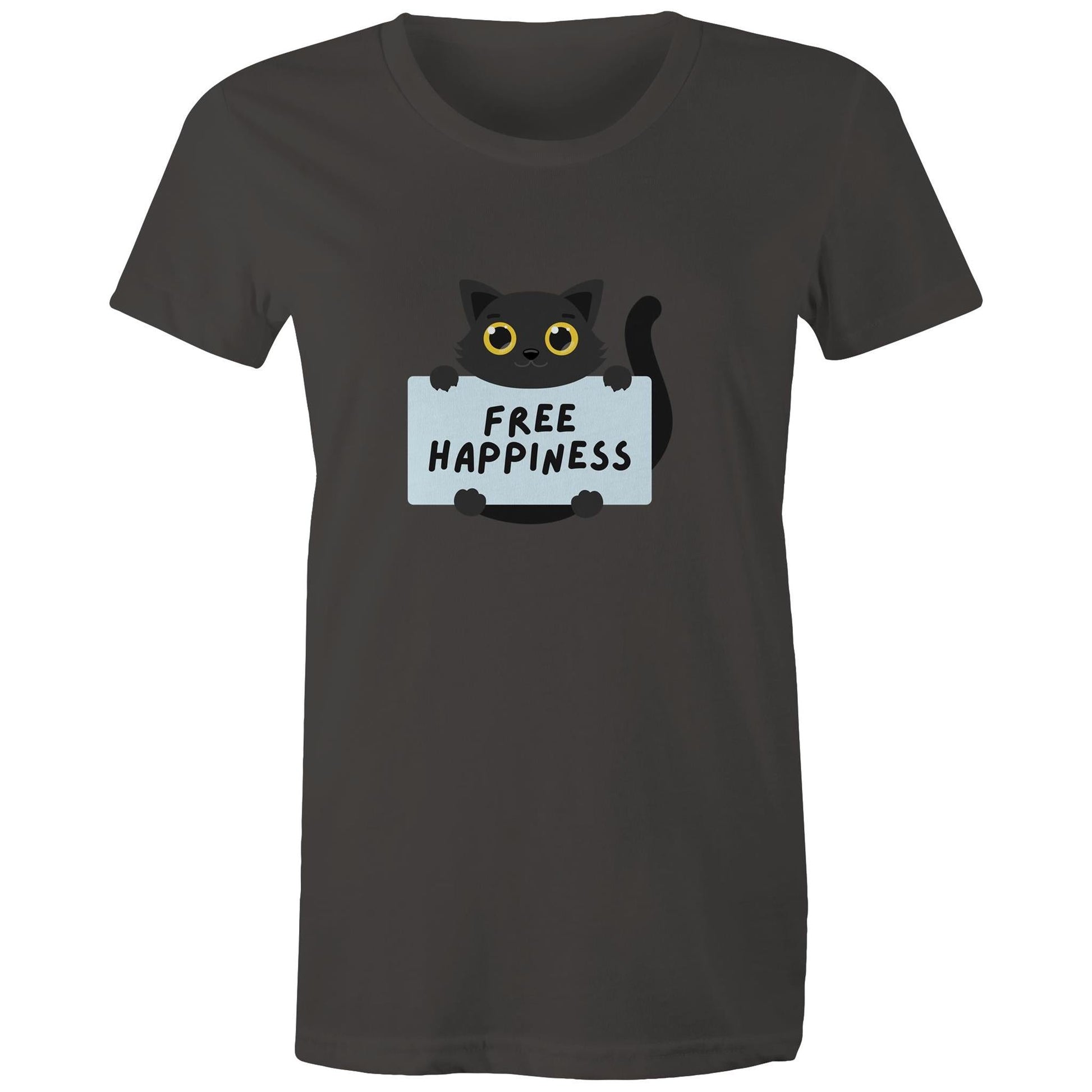 Women's Maple Tee Free Happiness Print 