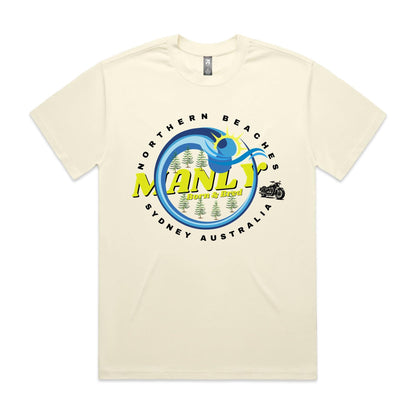 Lost Manly custom logo The Manly Barry Born & Bred edition - AS Colour Heavy Tee - Lost Manly Shop