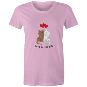 Women's Maple Tee Love is in the Air Print 