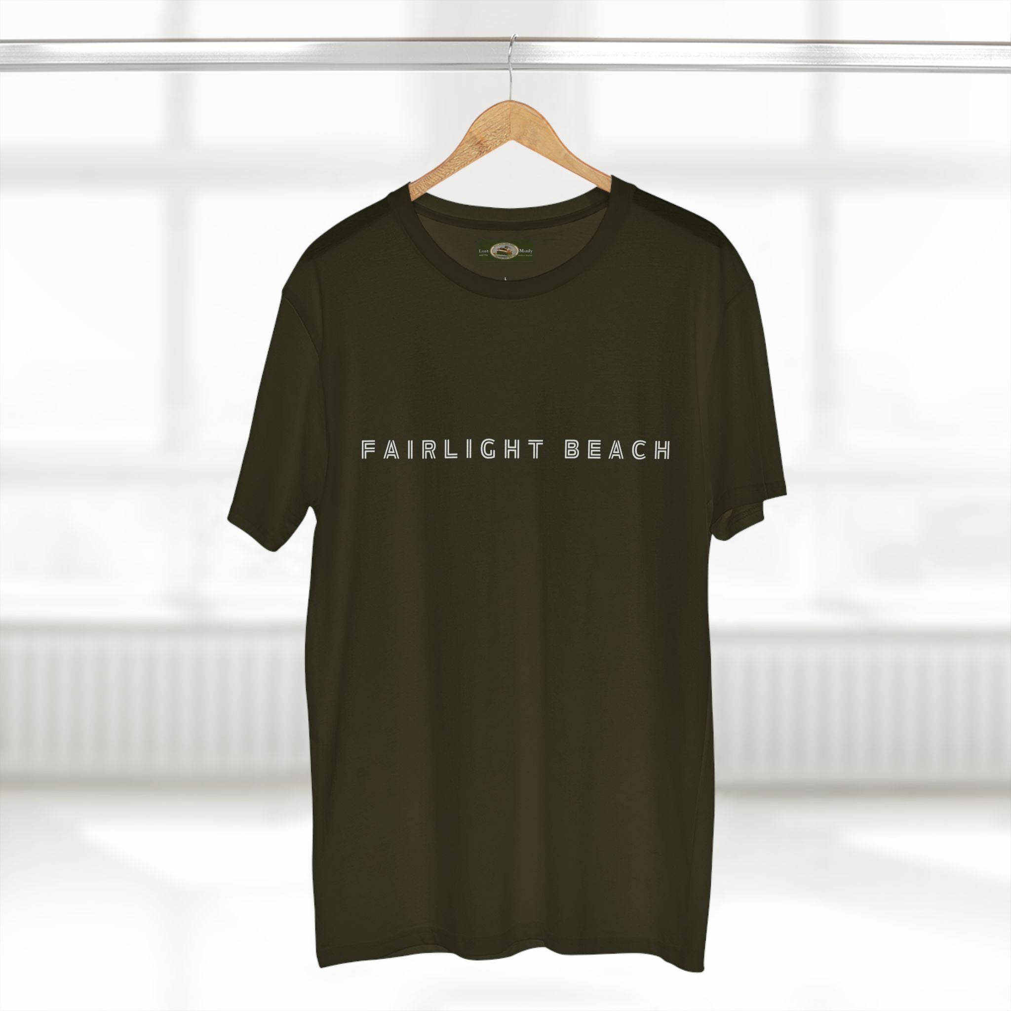 Fairlight Beach Northern Beaches Sydney Australia Printed Logo T-Shirt Printify