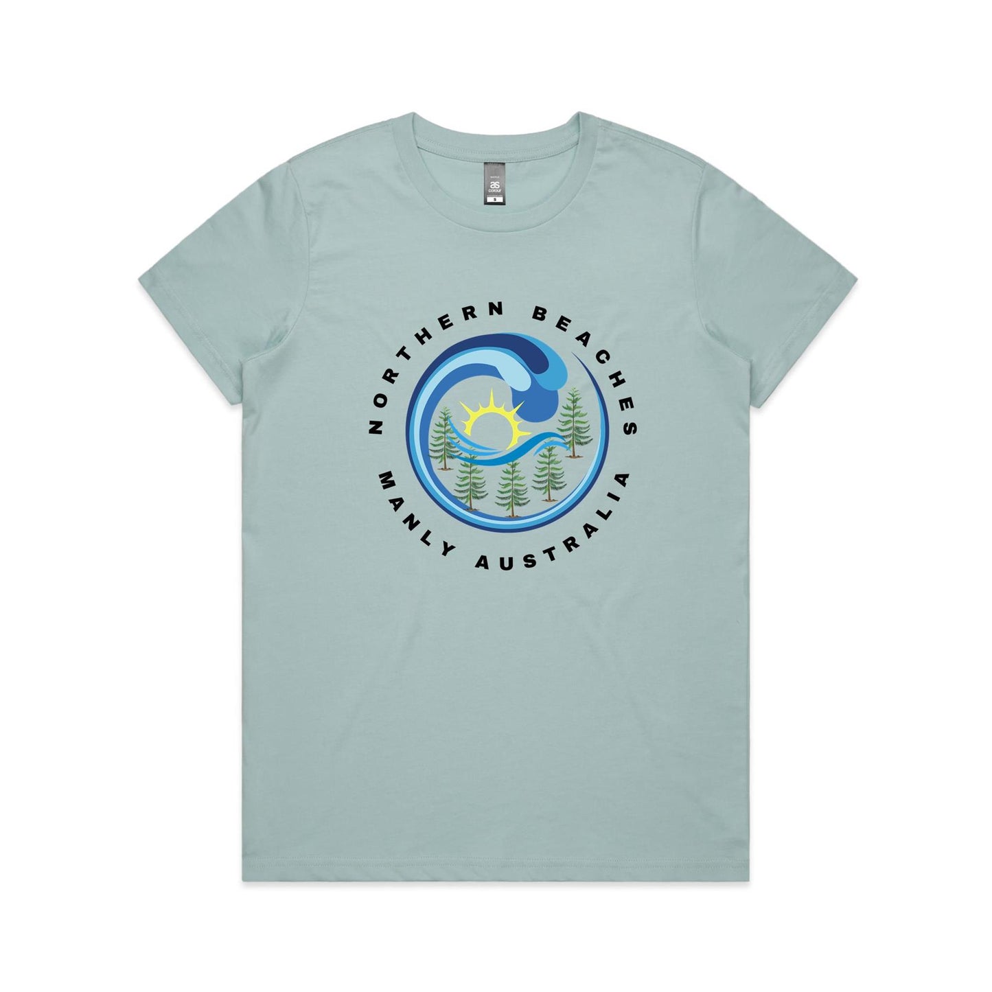 Lost Manly Custom Logo Northern Beaches Manly Australia Edition AS Colour Women's Maple Tee - Lost Manly Shop