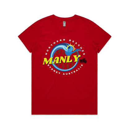 Lost Manly custom logo The Manly Barry AS Colour Women's Maple Tee - Lost Manly Shop
