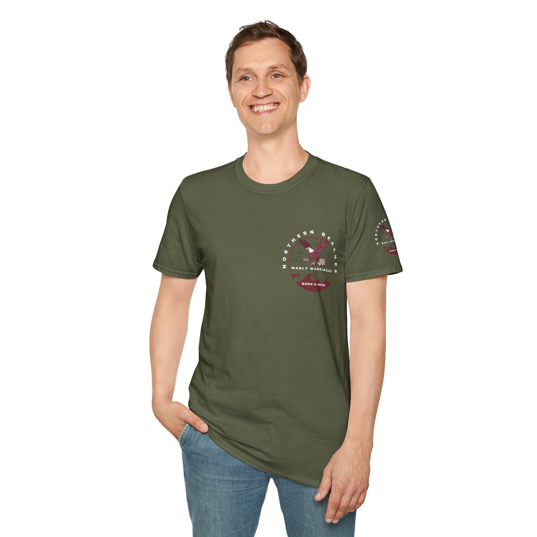 Manly Warringah Born and Bred Unisex T-Shirt Printify