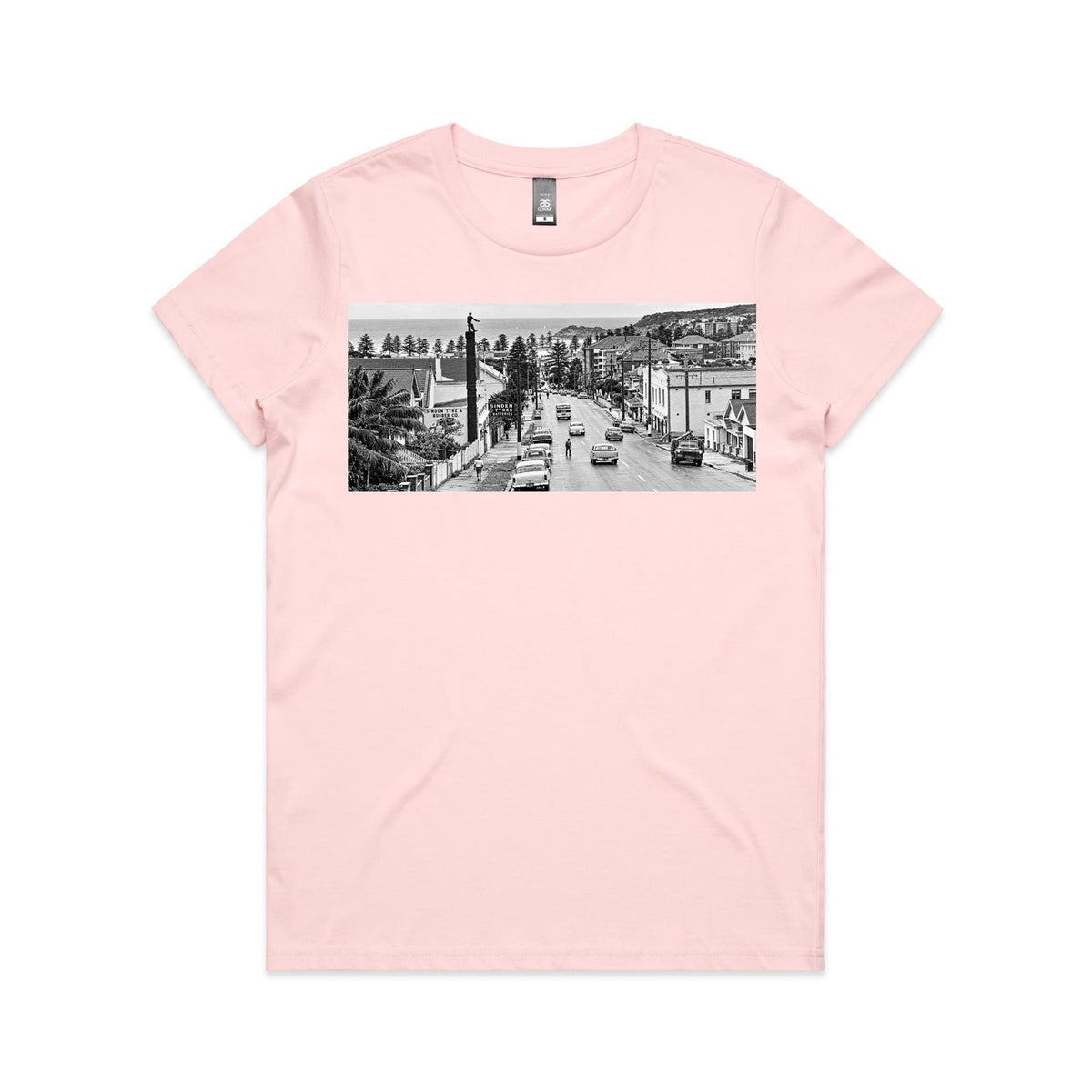 Vintage Manly Tyre Man Women’s Cotton T-Shirt – Sydney Road