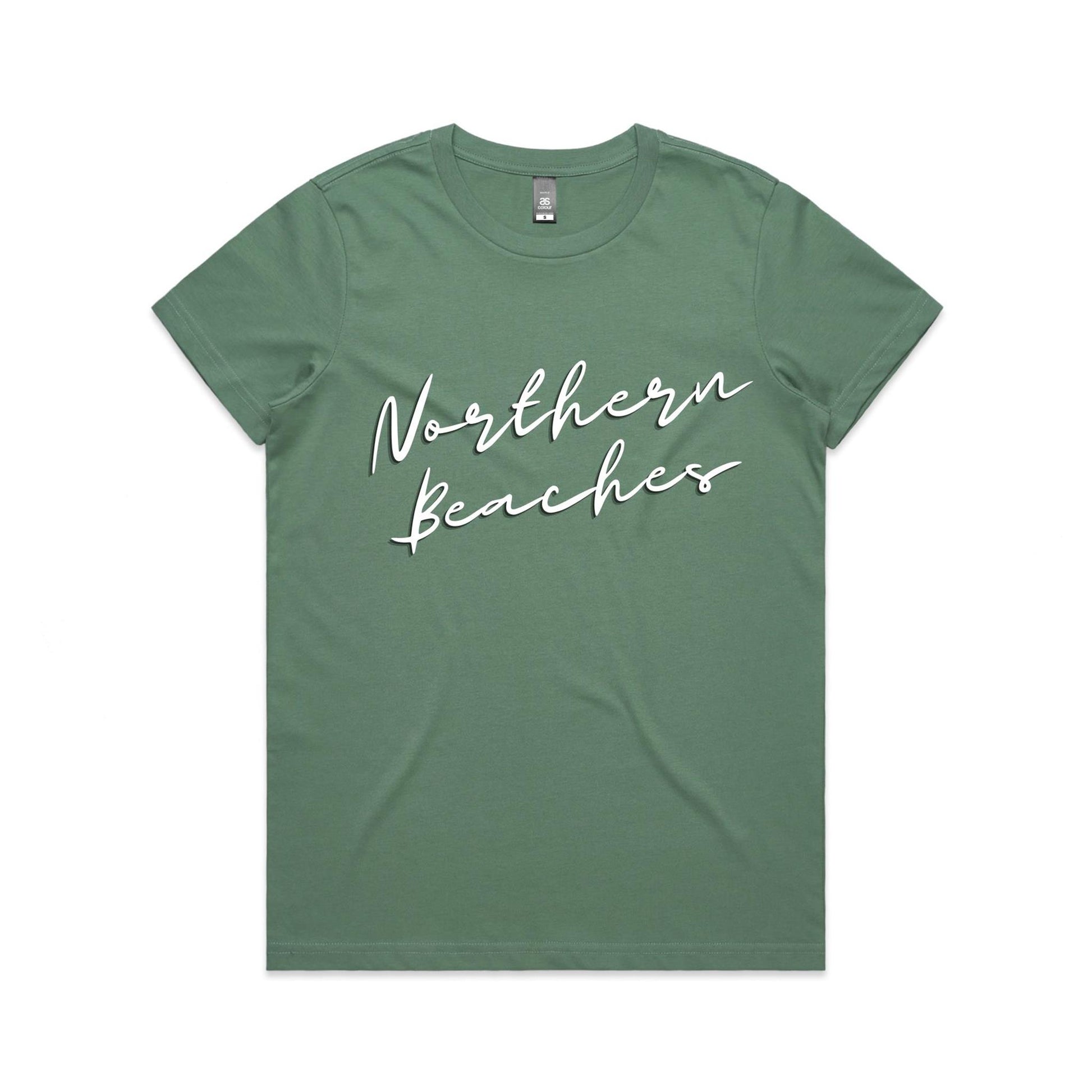 Lost Manly custom logo Northern Beaches AS Colour Women's Maple Tee - Lost Manly Shop