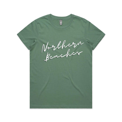 Lost Manly custom logo Northern Beaches AS Colour Women's Maple Tee - Lost Manly Shop