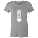 Women's Maple Tee Coffee Print 
