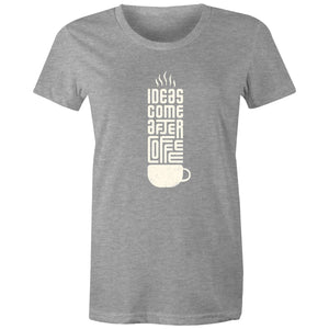 Women's Maple Tee Coffee Print 