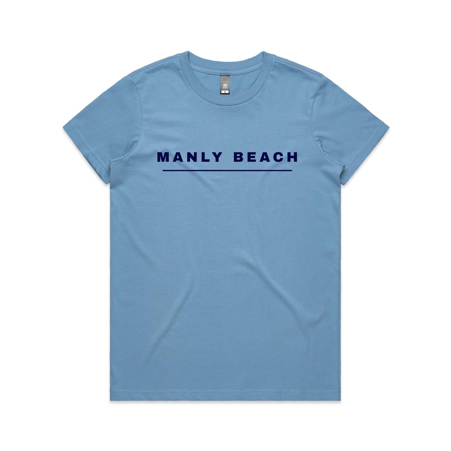 Lost Manly custom logo Manly Beach edition AS Colour Women's Maple Tee - Lost Manly Shop