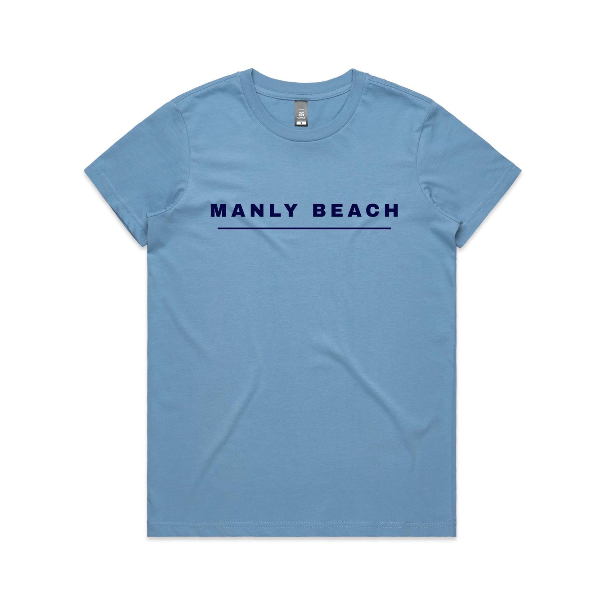 Lost Manly custom logo Manly Beach edition AS Colour Women's Maple Tee - Lost Manly Shop