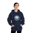 Hoodie with free Canva custom design logo front back Bondi bnb/Bilgola 
