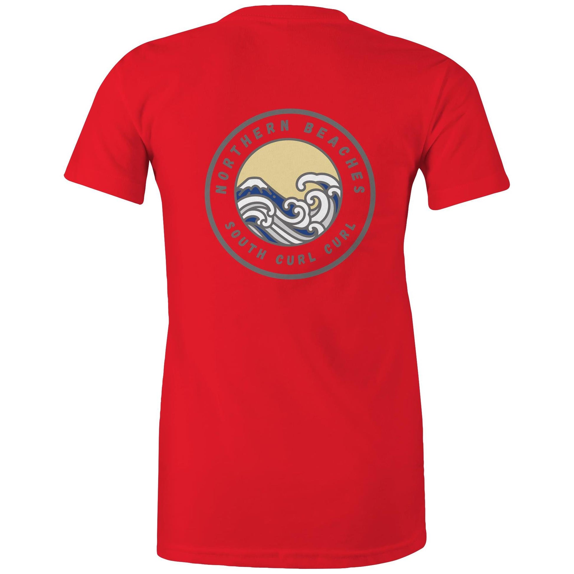 AS Colour - Women's Maple Tee South Curl Curl logo on change logo with our personalisation option - Lost Manly Shop