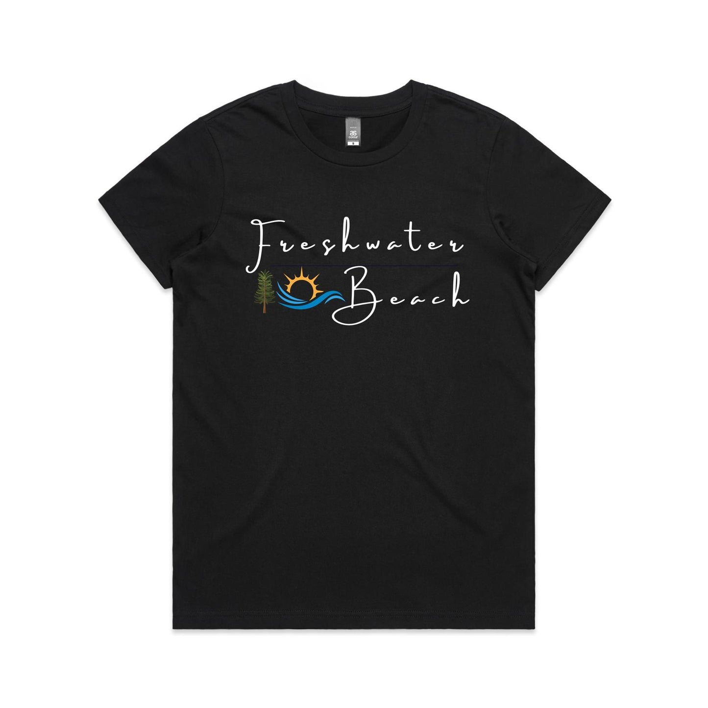 Lost Manly custom logo Manly Beach edition AS Colour Women's Maple Tee - Lost Manly Shop