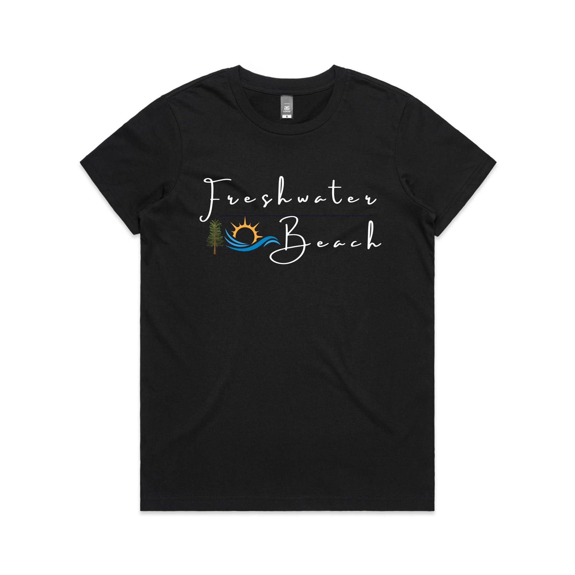 Lost Manly custom logo Manly Beach edition AS Colour Women's Maple Tee - Lost Manly Shop