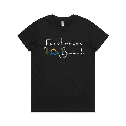 Lost Manly custom logo Manly Beach edition AS Colour Women's Maple Tee - Lost Manly Shop