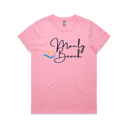 Lost Manly Custom Manly Beach Logo Limited Edition AS Colour Women's Maple Tee - Lost Manly Shop