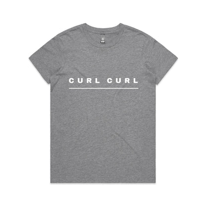 Lost Manly custom logo Curl Curl edition AS Colour Women's Maple Tee - Lost Manly Shop