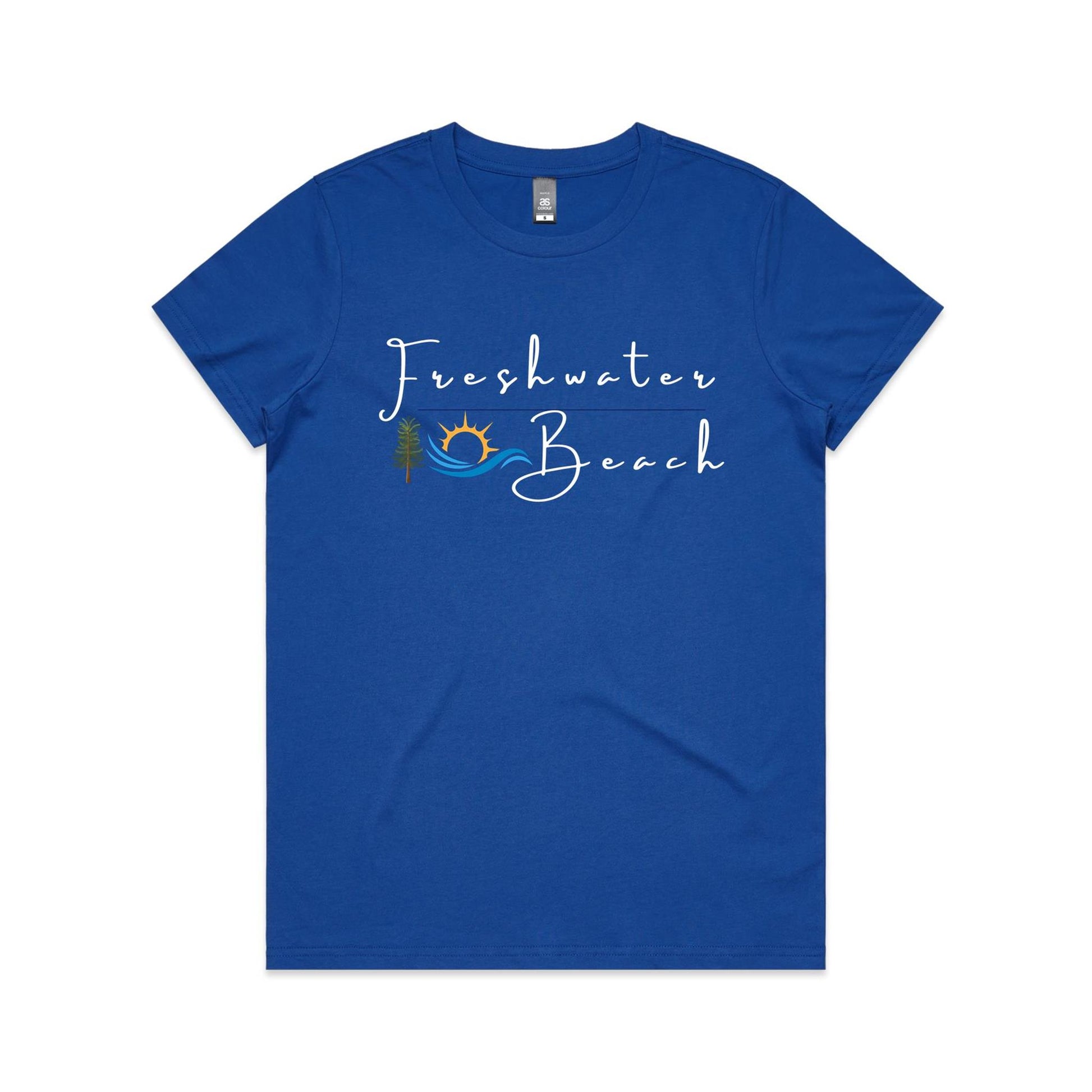 Lost Manly custom logo Manly Beach edition AS Colour Women's Maple Tee - Lost Manly Shop