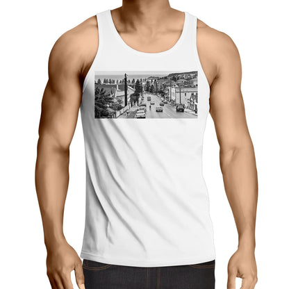 Vintage Manly Tyre Man Sydney Road Cotton Singlet | Northern Beaches
