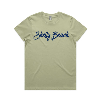 Lost Manly Custom Shelly Beach Logo Edition AS Colour Women's Maple Tee - Lost Manly Shop