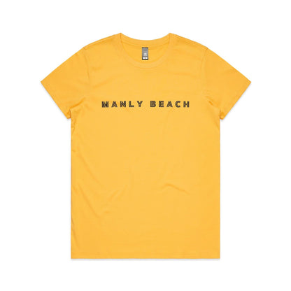 Manly Beach custom logo AS Colour Women's Maple Tee 