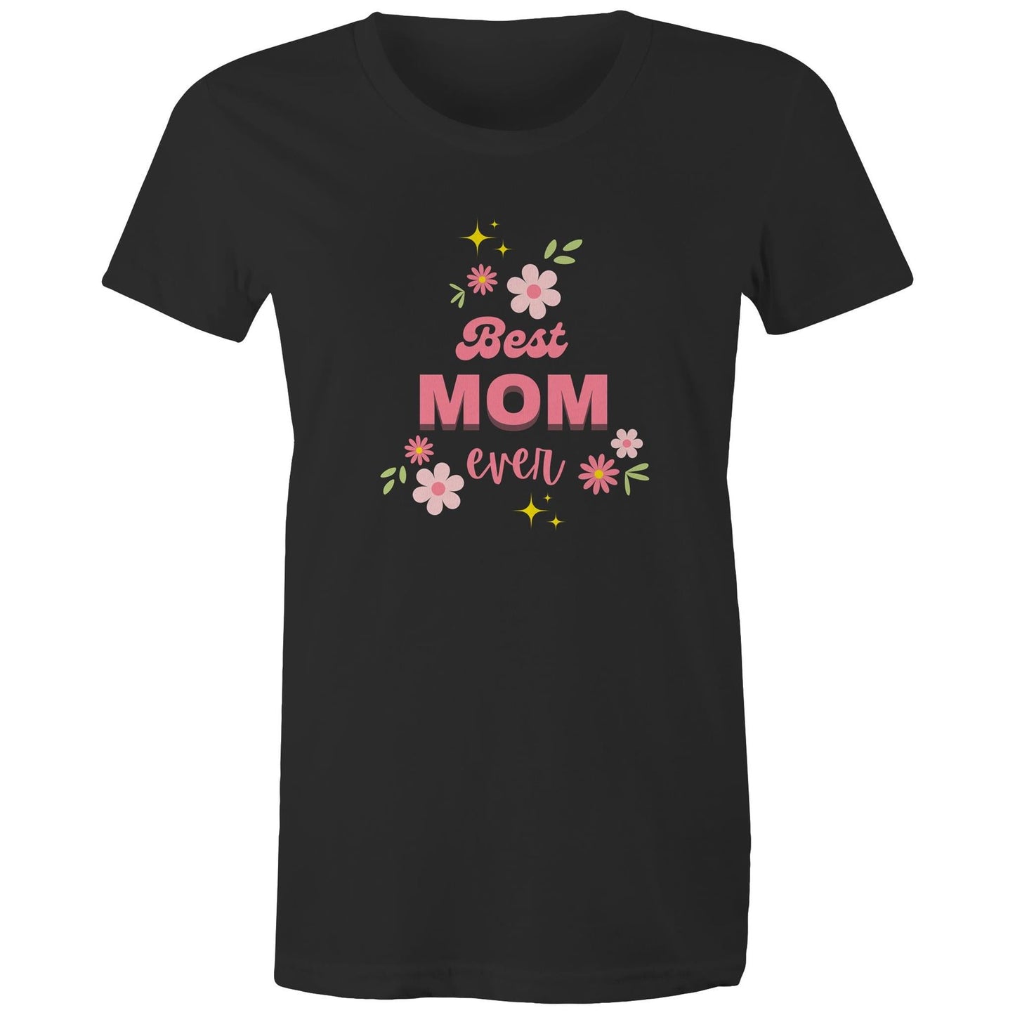 Women's Maple Tee Best Mom Ever Print 