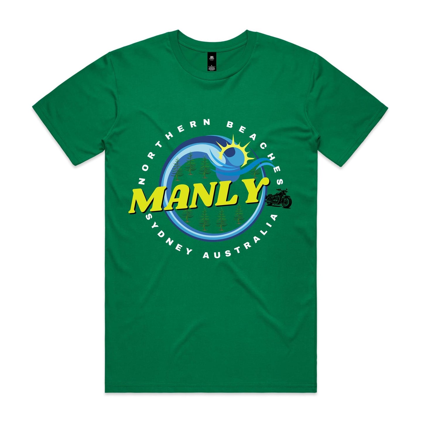 Lost Manly custom logo edition The Manly Barry AS Colour Tee - Lost Manly Shop