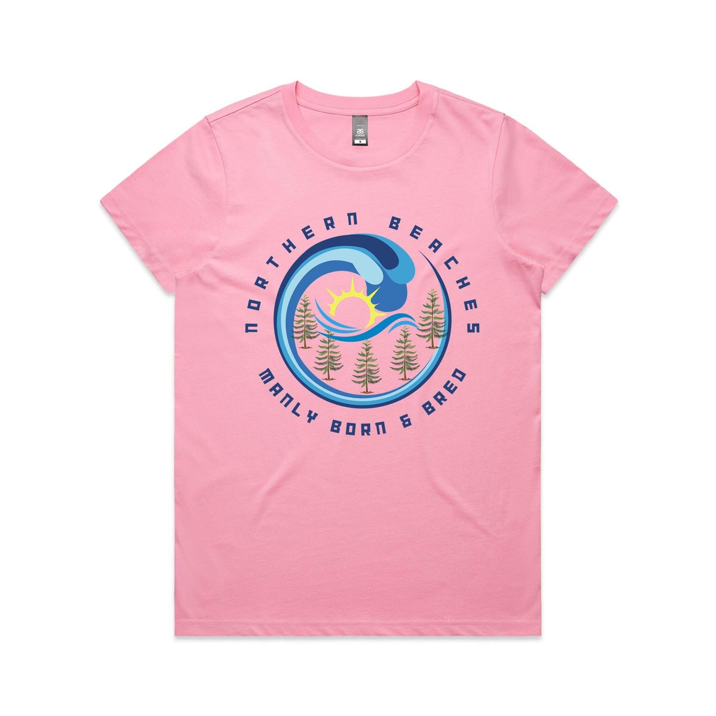 Lost Manly Custom Manly Beach Logo Edition AS Colour Women's Maple Tee - Lost Manly Shop