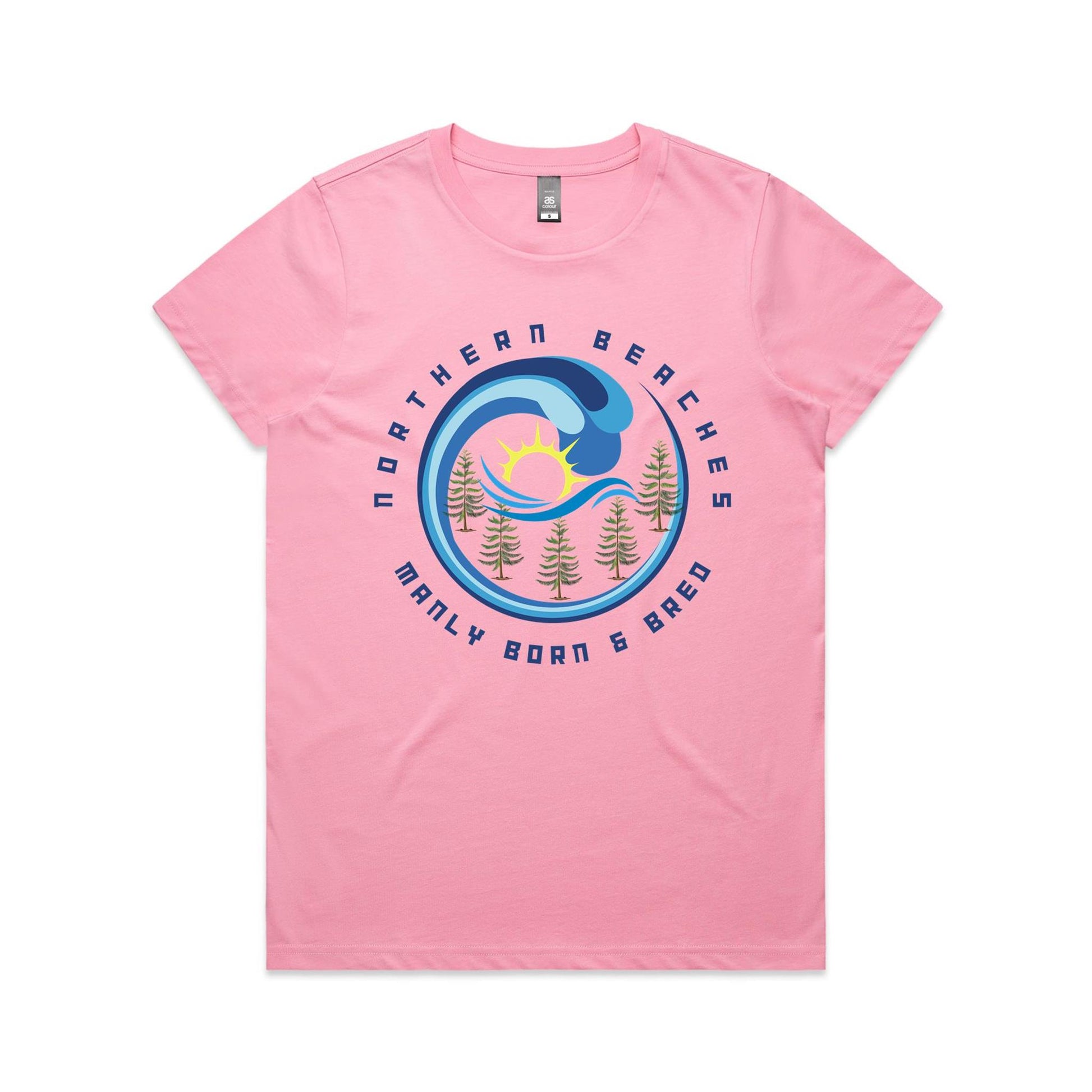 Lost Manly Custom Manly Beach Logo Edition AS Colour Women's Maple Tee - Lost Manly Shop