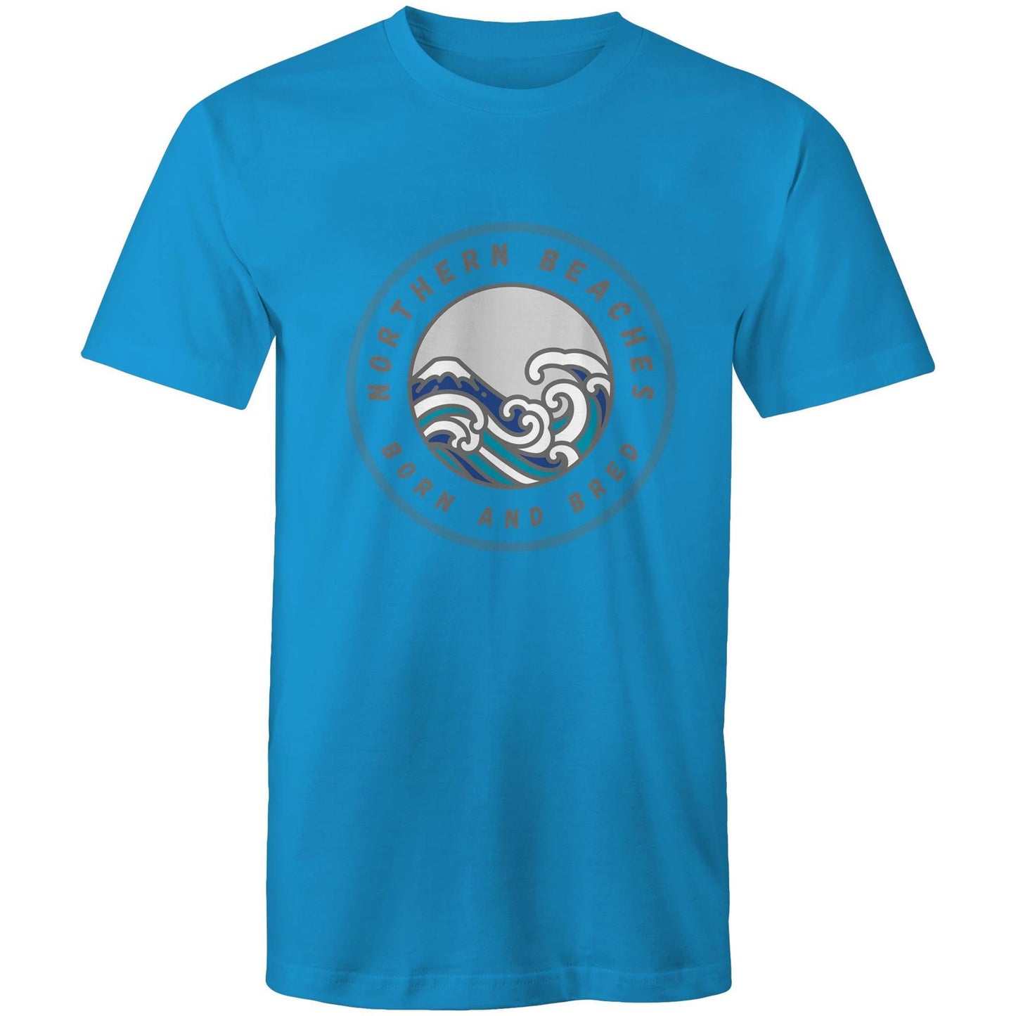 Northern Beaches Born n Bred custom logo printed on AS Colour Staple - Mens T-Shirt 