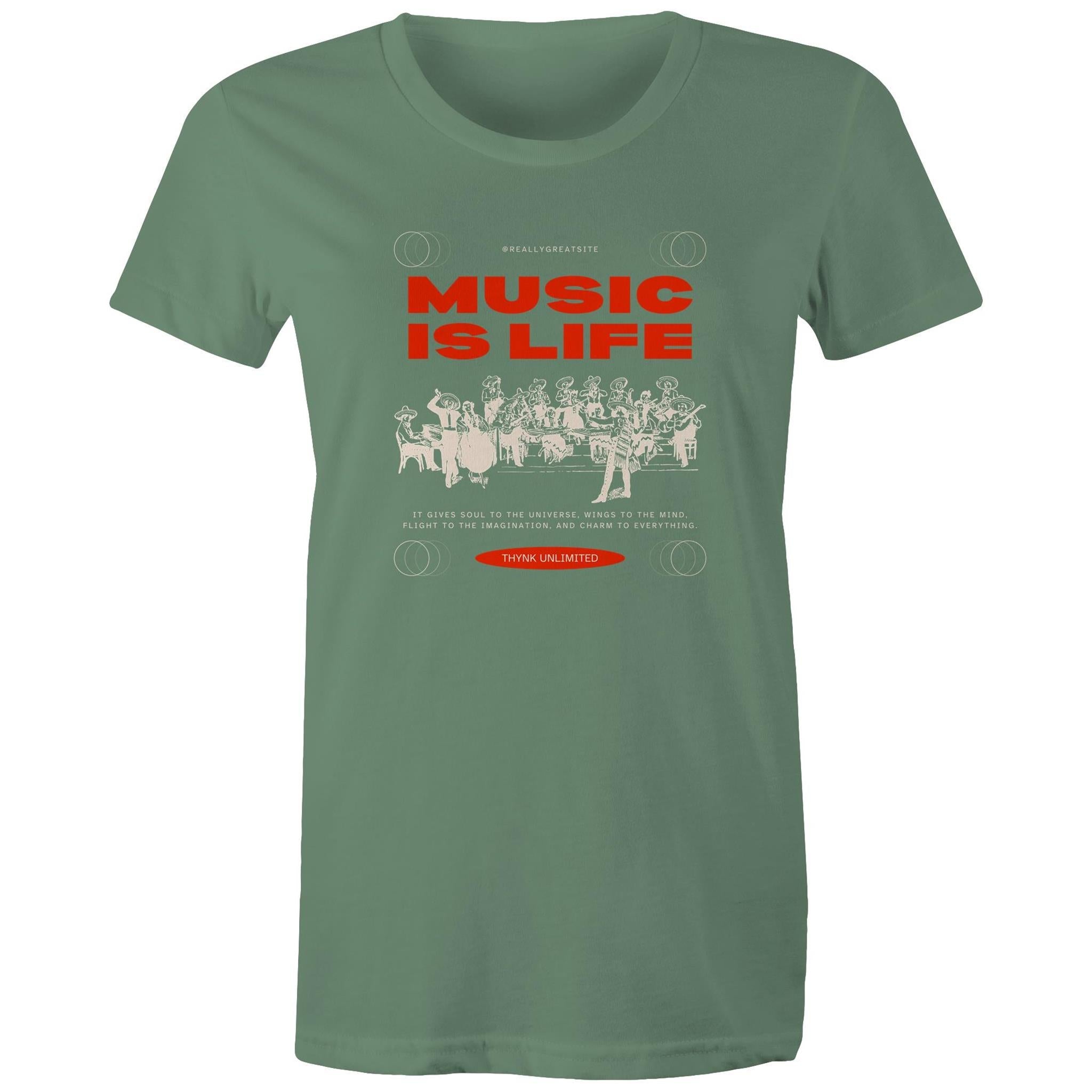 Women's Maple Tee Music is my Life 