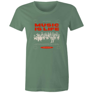 Women's Maple Tee Music is my Life 
