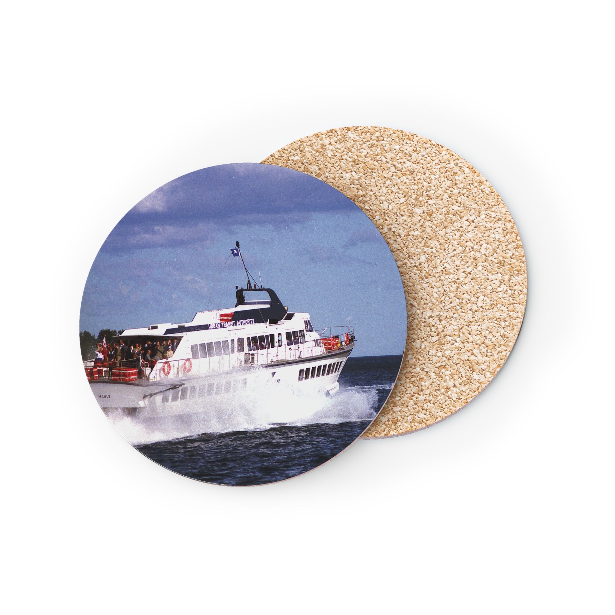 Cork Coasters - 'MANLY' Hydrofoil on Sydney Harbour